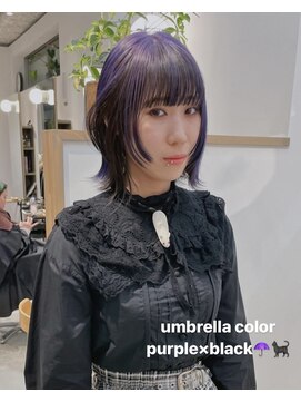 ウィットサークル(wit circle) パープル×ブラックのアンブレラカラー