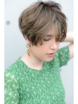 ラボヌールヘアー シェリ 久喜店(La Bonheur hair cheri) 透け感オリーブ&無造作ハイライト#2