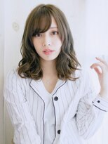 ヘアメイク ナル(hair make nalu) 透け感カラーのアレンジカールスタイル