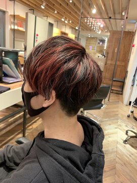 エスト ヘアー ルーナ 本八幡店(est hair Luna) ハイライト×レッド