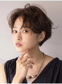 ハンサムウェーブマッシュショート/大人ショート/30代/40代