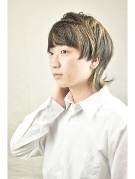 レ ギャルソン 仙台店(Les Garcons) ナチュラルマッシュマッシュウルフVバングツーブロックメッシュ