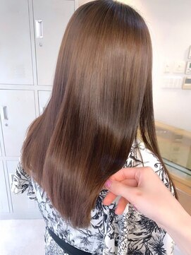チル(CHILL) 髪質改善TOKIOトリートメント+グレージュカラー×ミルクティー