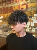 ハイライトウルフ波巻きマッシュパーマ/大宮/メンズカット