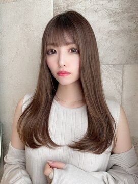 プアメリア 名古屋(Puamelia) ブリーチなしダブルカラー×韓国★レイヤーロング[名古屋]