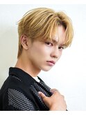 韓国ヘアカルマパーマカルマバングセンターパート黒髪ウルフ