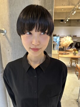 パーク(PARK) マッシュボブショートボブマッシュショート黒髪ショートバング