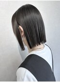 切りっぱなしボブ/縮毛矯正【水戸】