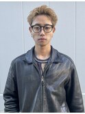 金髪スパイキーショート×ブリーチデザイン