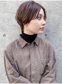 大人かっこいい　30代40代50代　ショートボブ　耳掛けショート
