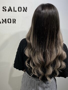 ヘアーサロン アモル(HAIR SALON Amor) ハイライトレイヤーカットエクステイルミナカラー縮毛矯正