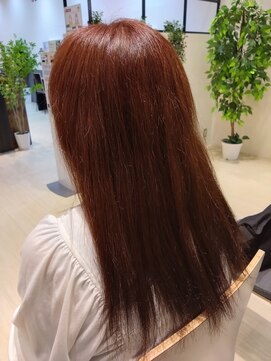 ビーズカラー イオンタウン米沢駅前店 明るさキープ+赤味をプラス♪N. ナチュラルブラウン9+レッド/5