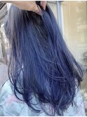 本厚木◎ロングレイヤーカットブルーカラーダブルカラーブリーチ