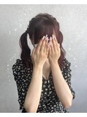 編み込みツインテール
