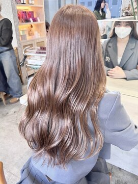 サンク 原宿 表参道(cinq) ★ダブルカラーハイトーンカラーワインレッドブラウンカラー韓国