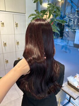 シエル バイ ケンジ 登戸 生田(CIEL by KENJE) 【ブリーチなし】ワインレッド