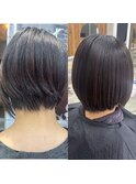 後頭部えりあしクセも収まるナチュラルショート