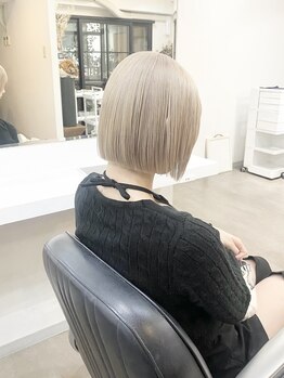 オフィーリアの写真/【名古屋矢場町でブリーチ縮毛矯正/髪質改善】縮毛矯正の進化系!【髪質改善ストレート】はショートにも対応