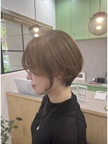 ソルア 上本町(solua)&nbsp;丸みショート /ベージュカラー/高濃度水素カラー/20代/30代/40代