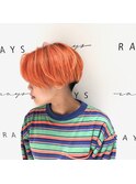 【RAYS/金本】外国人風ショートボブ×キャロットオレンジ