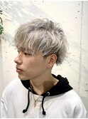 MITSU】ホワイトシルバー×フェザーマッシュ×ショートレイヤー