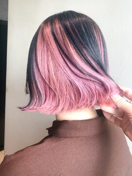 アルバム 銀座(ALBUM GINZA) ピンクインナー_ボブルフクールショートピンクベージュ_ba312083