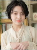 大人かっこいいくせ毛風黒髪束感ショートTa3北浦和20代30代40代