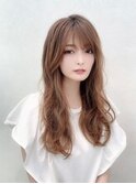 アンニュイウェーブヘルシーロングプラチナベージュ透明感表参道