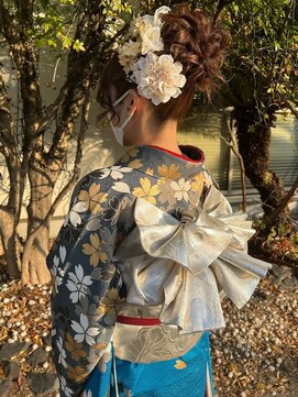 ナカオコアフュール(NAKAO COIFFURE) 成人式　振袖着付け　ヘアセット　アップスタイル