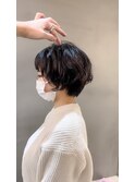 【阿部もえる】ショート×パーマ