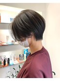 大人可愛い/20代30代40代/黒髪ハンサムショート/葛谷 英司