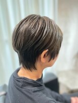 30代40代50代チョコラアッシュ透明感白髪ぼかしハンサムショート