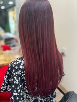 ヘアーカルチャー 小倉台店 HAIR CULTURE&nbsp;ロングストレート大人可愛いピンクアッシュセミロング