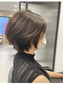 黒髪/ボブルフ/ネビージュ/小顔/ワンレン/銀座