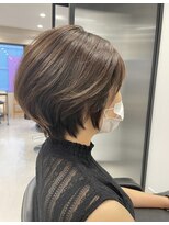 黒髪/ボブルフ/ネビージュ/小顔/ワンレン/銀座