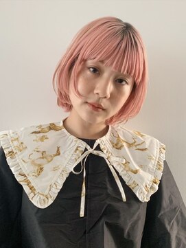 ルル 表参道(lulu.) 暖色カラー/暖色/オレンジ/ピンク/ボブ/重めカット