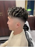 【20代 男性】ロンドンパーマフェード(大宮/バーバー)