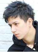 スパイキーショートツーブロックフェードビジネスショート★