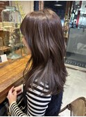 【Vicky指名】ブリーチなしくすみベージュ　レイヤー