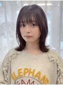 ミディアムボブ×顔まわりレイヤー