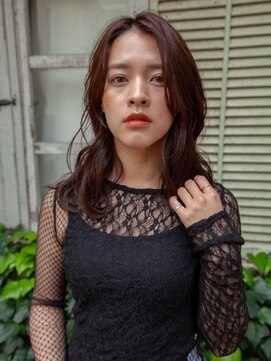 ブール 千歳烏山(bool) 暖色系ブラウン×顔まわりセミロングレイヤー