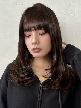 ノイ(noi) 顔周りレイヤーカットくびれヘアミルクティーベージュカラー