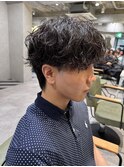 シャドウパーマ 無造作パーマ くせ毛風 新宿