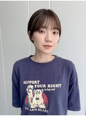 ベージュカラー マッシュショート
