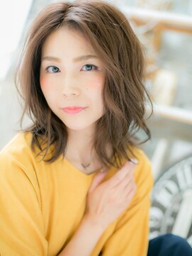 カバーヘア 上尾西口店(COVER HAIR) 大人かわいい小顔センターパートシャギーボブh4上尾20代30代40代