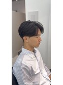 スタイリング簡単なセンターパート