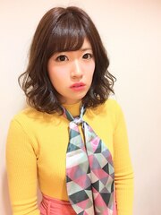 石原さとみ風　ゆるふわミディ