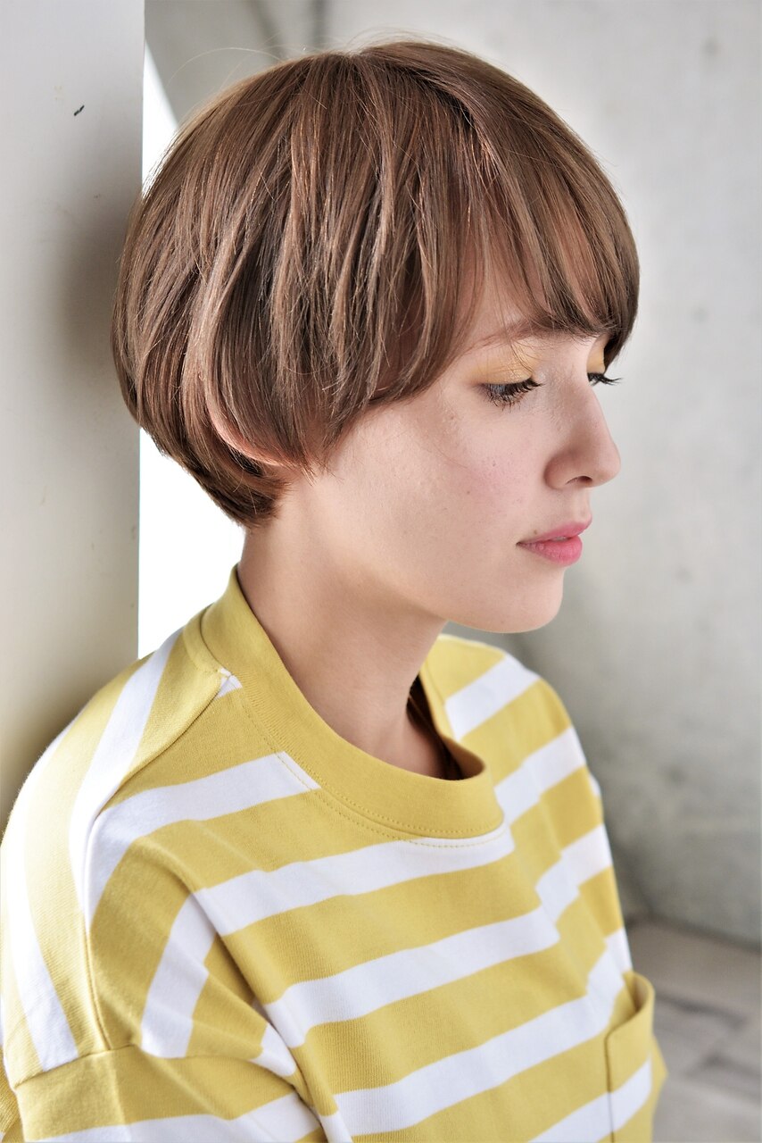 人毛 ハンドカット　マッシュボブ　少し明るめブラウン Ｍサイズ 2025年夏】マッシュボブの髪型・ヘアアレンジ｜人気順