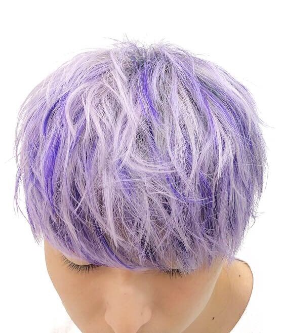 ホワイト×ムラサキメッシュ：L064659198｜ザ サードヘアー 津田沼 (THE