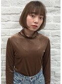 大人ボブ/ミニボブ/前下がりボブ/切りっぱなし/ハイライト